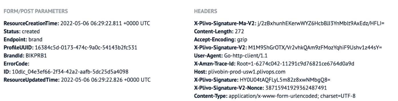 Brand created callback