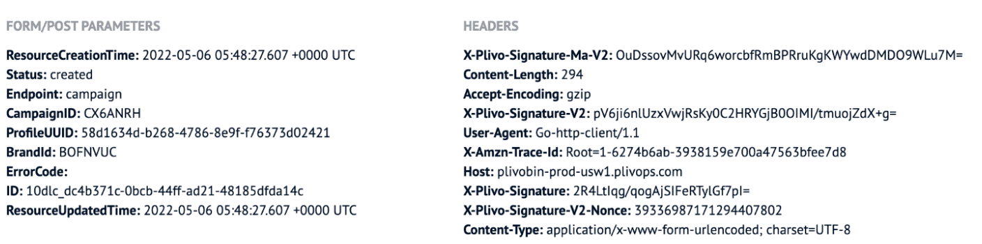 Campaign created callback